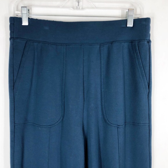 Fabletics Large Pants Blue Elastic Waist Pockets Jersey Knit Athleisure 1418 - Picture 3 of 6